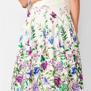 RSVP by Talbots Floral A-Line Skirt - Purple, Blue, Green Excellent Condition!